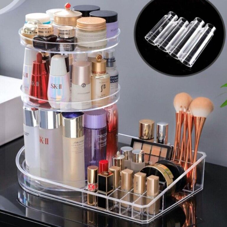 Alternative view of Genomskinlig roterande sminkförvaring