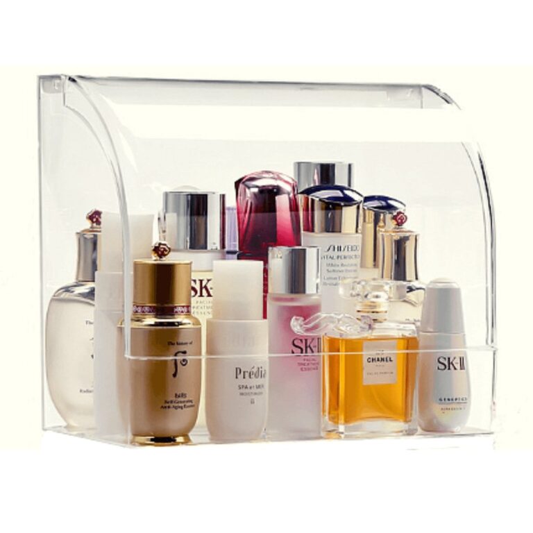 Genomskinlig makeupförvaring