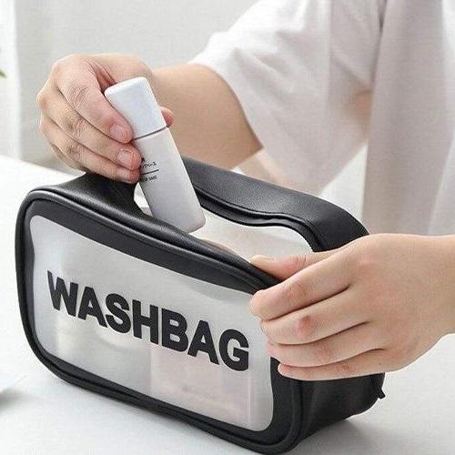 Genomskinlig washbag sminkväska