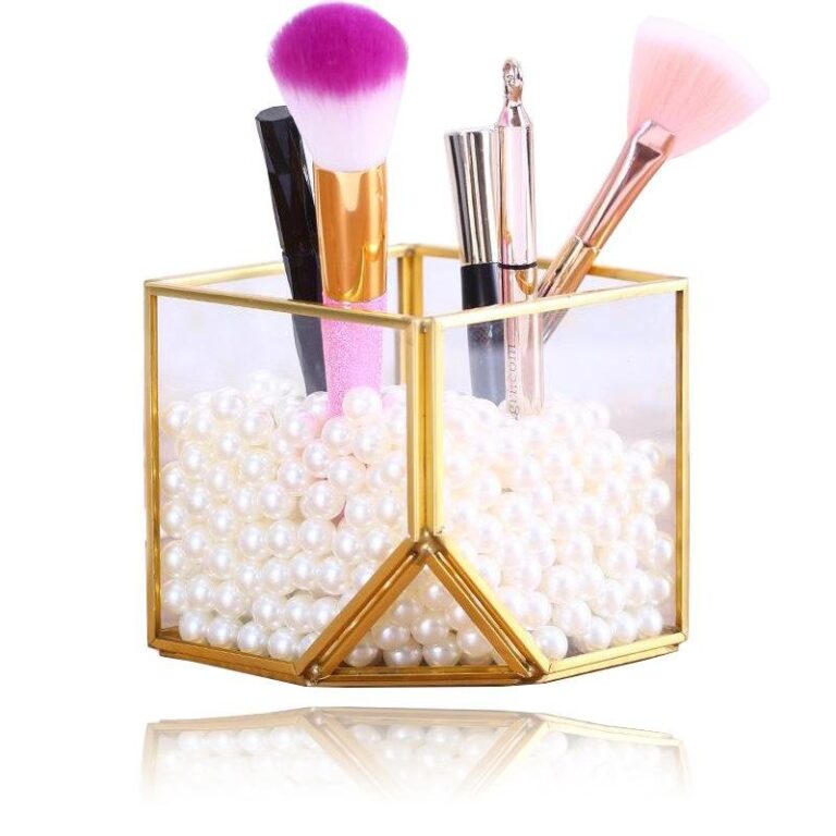 Sminkförvaring borstar i glas