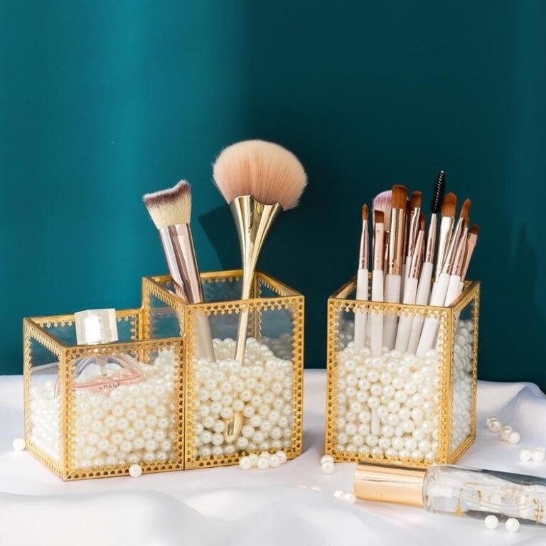 Sminkförvaring borstar glas