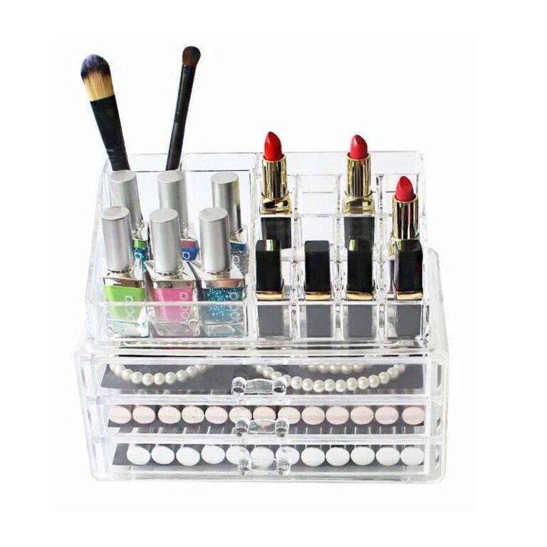 Alternative view of Sminkförvaring borstar i akryl med lådor