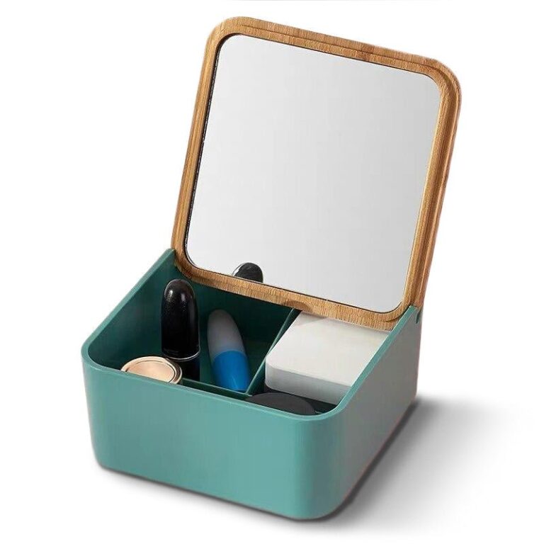 Sminkförvaring med kosmetikspegel