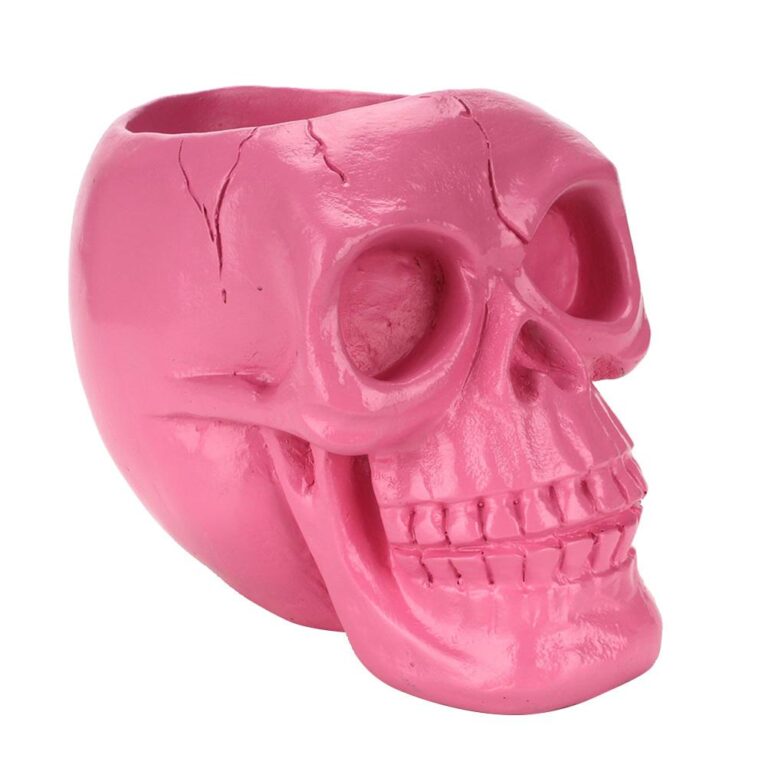 Alternative view of Dödskalle sminkförvaring borstar