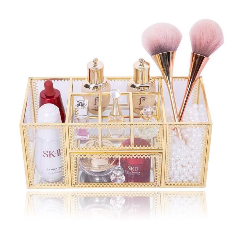 Vintage glas sminkförvaring